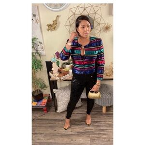 Vintage Multicolor Party Jacket